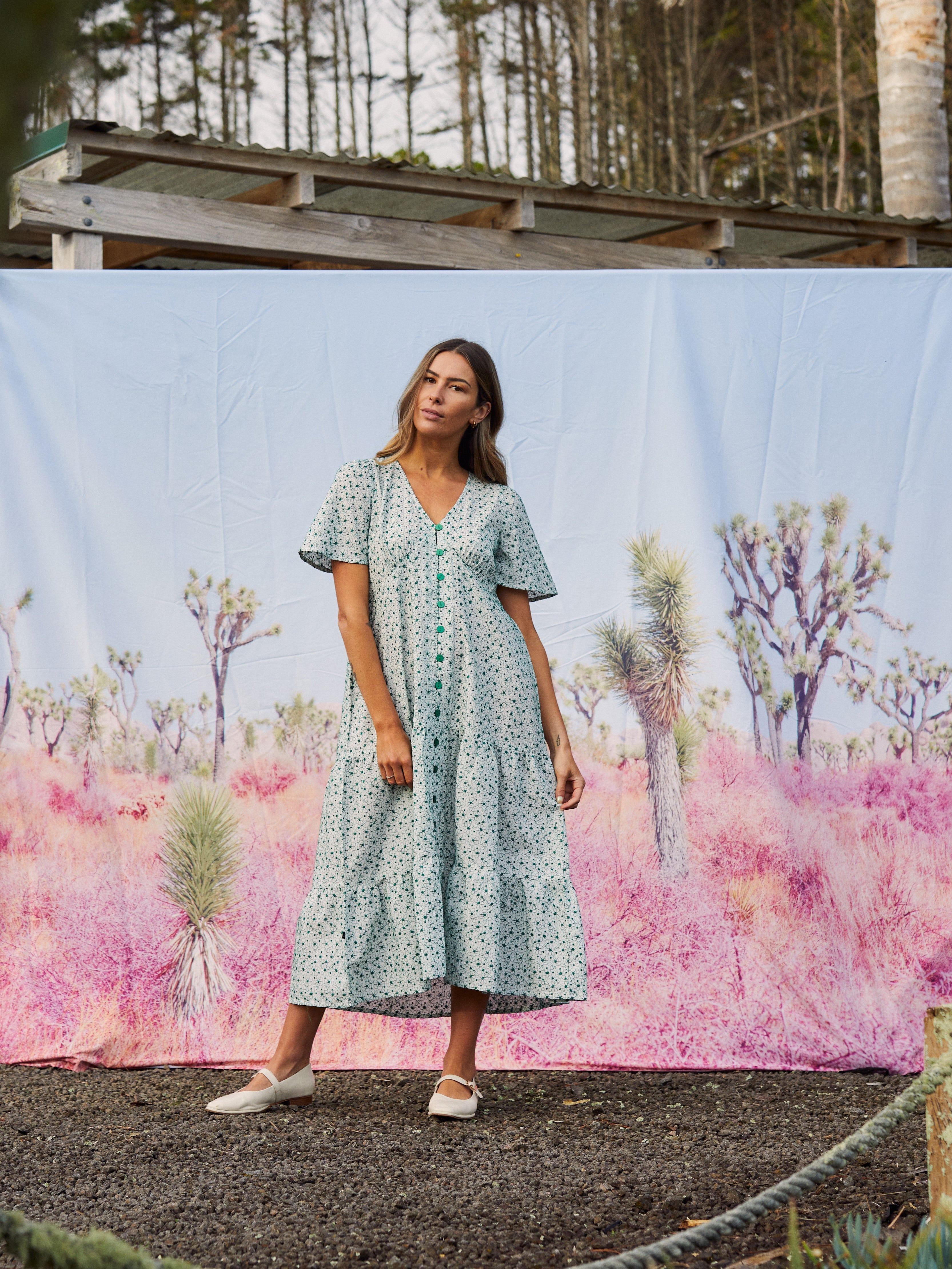 Happy Days Dress - Malachite Bloom