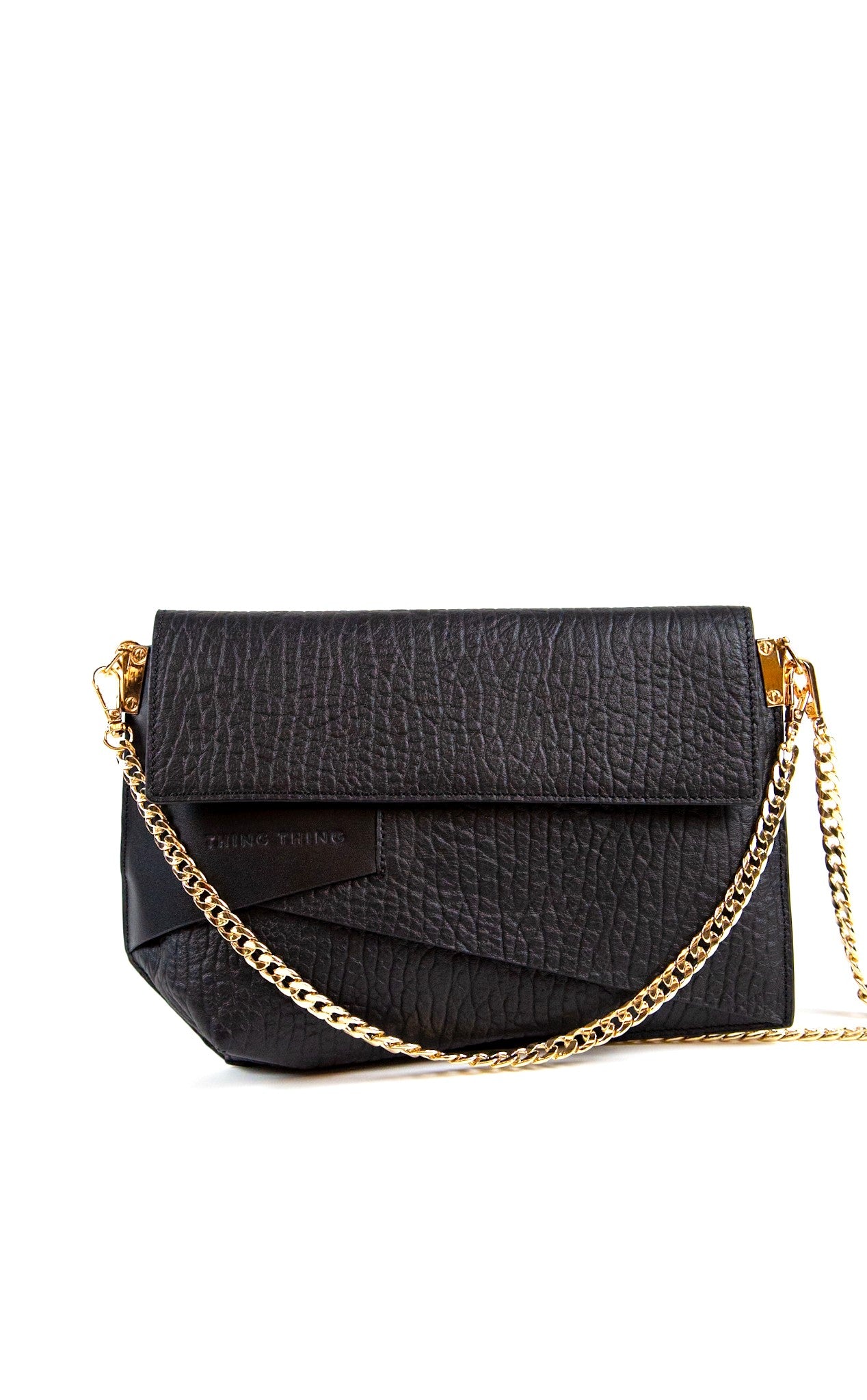 Annastasia Bag - Black Bubble Leather