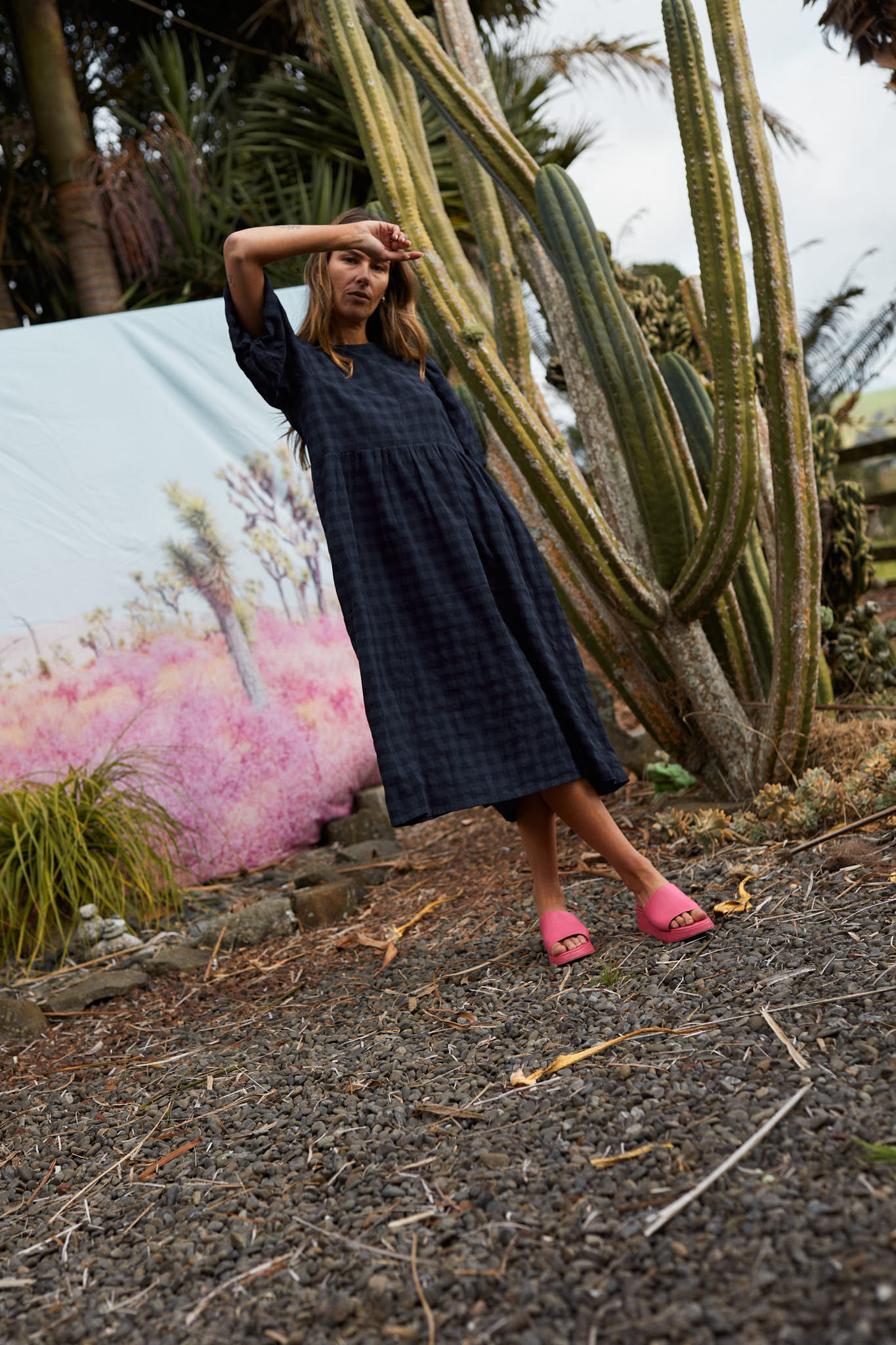 Lucinda Dress - Navy Check