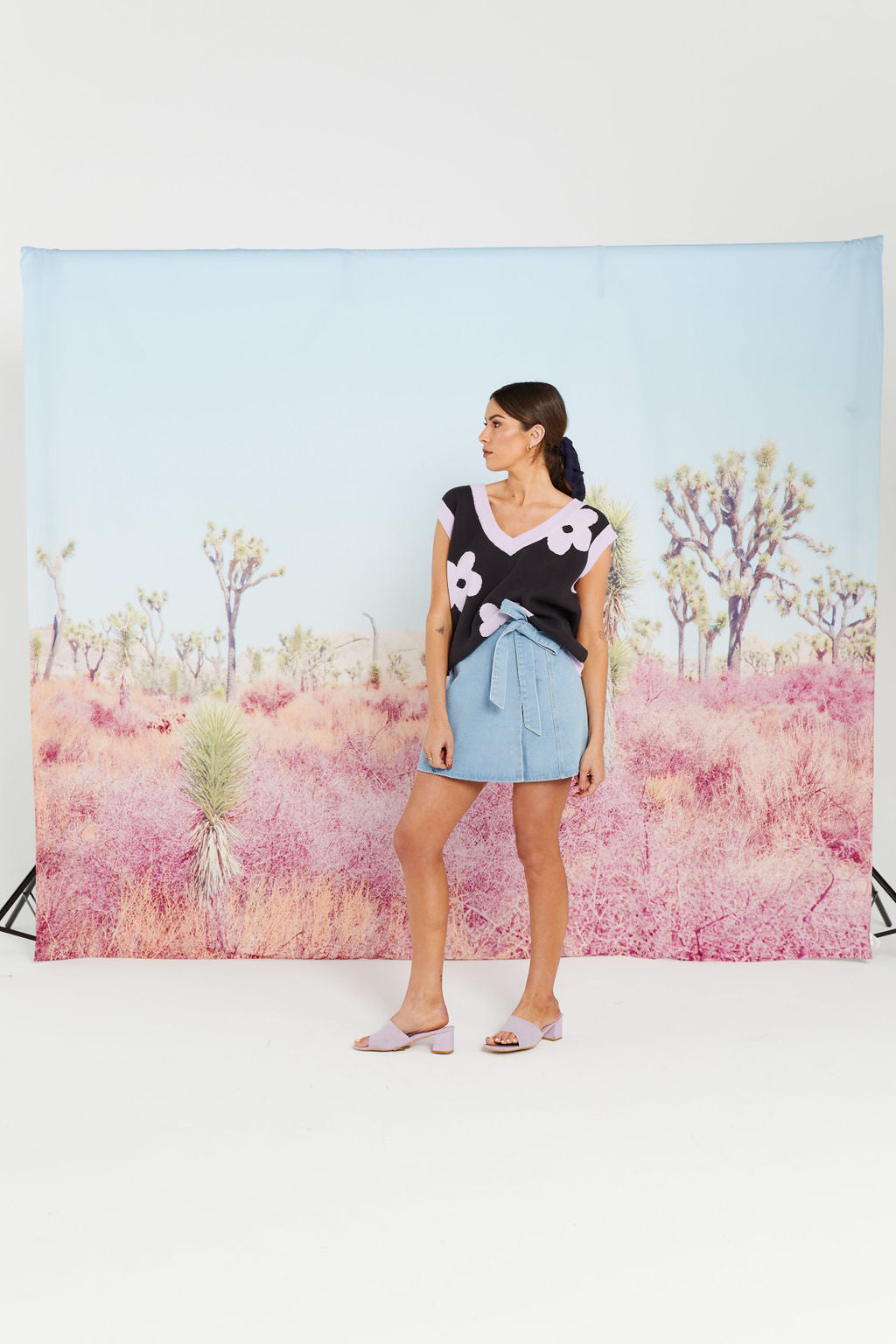 Bloom Vest - Coal Lilac