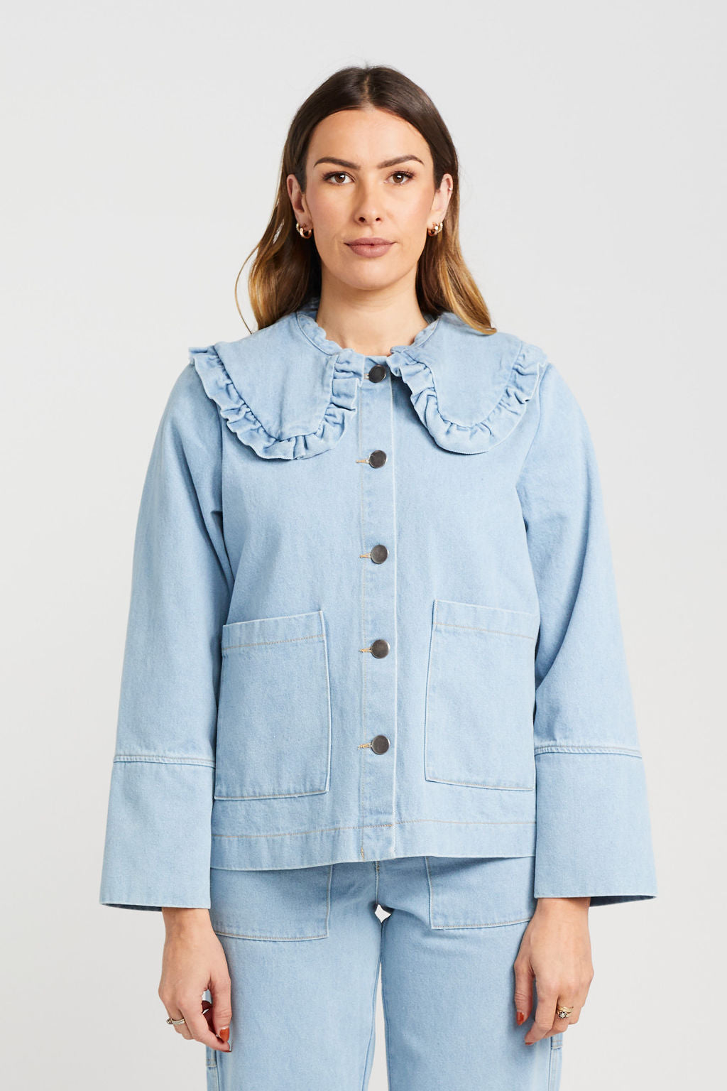 Embark Denim Shacket - Stone Wash Denim