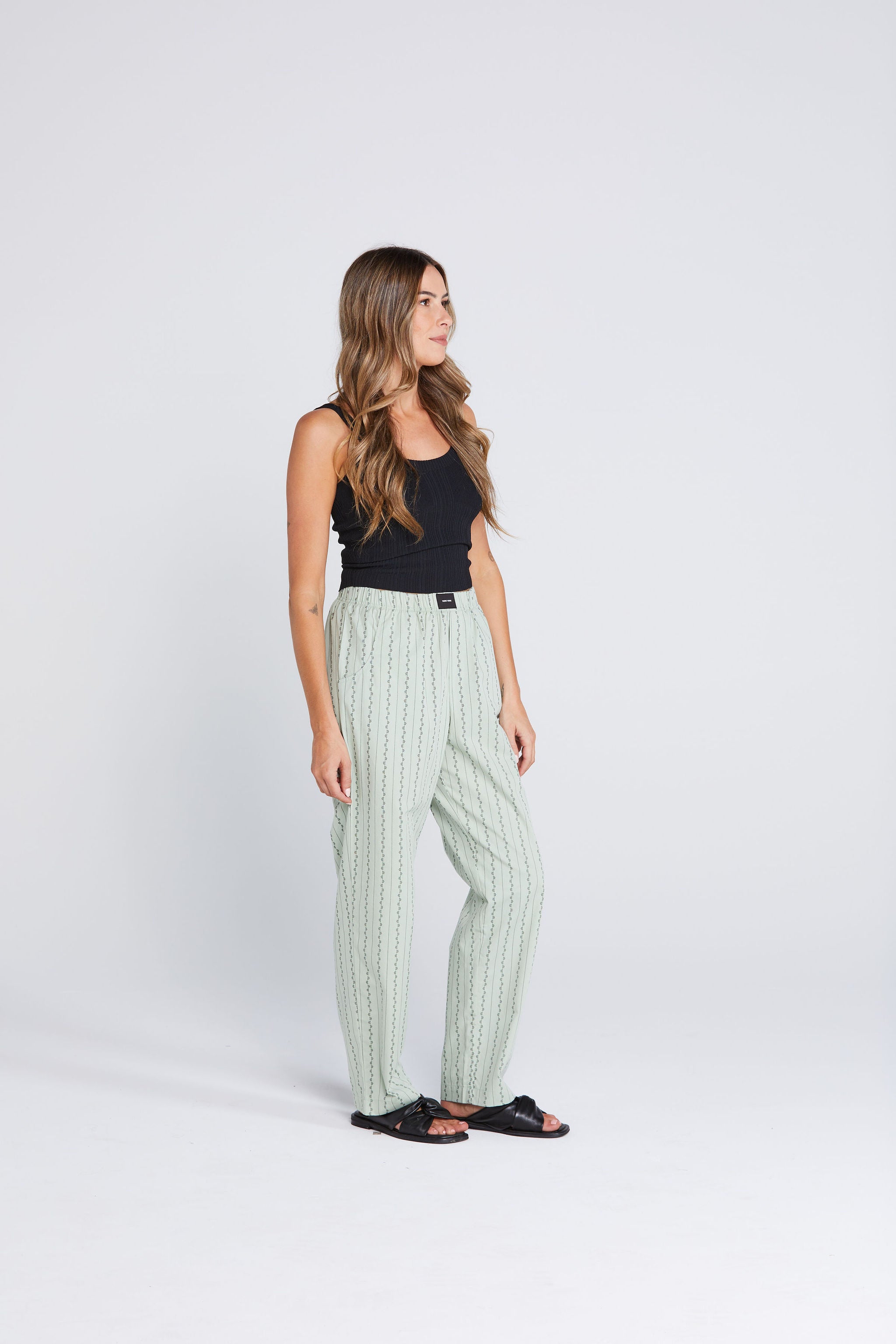 Daydream Boxer Pants - Petal Pinstripe