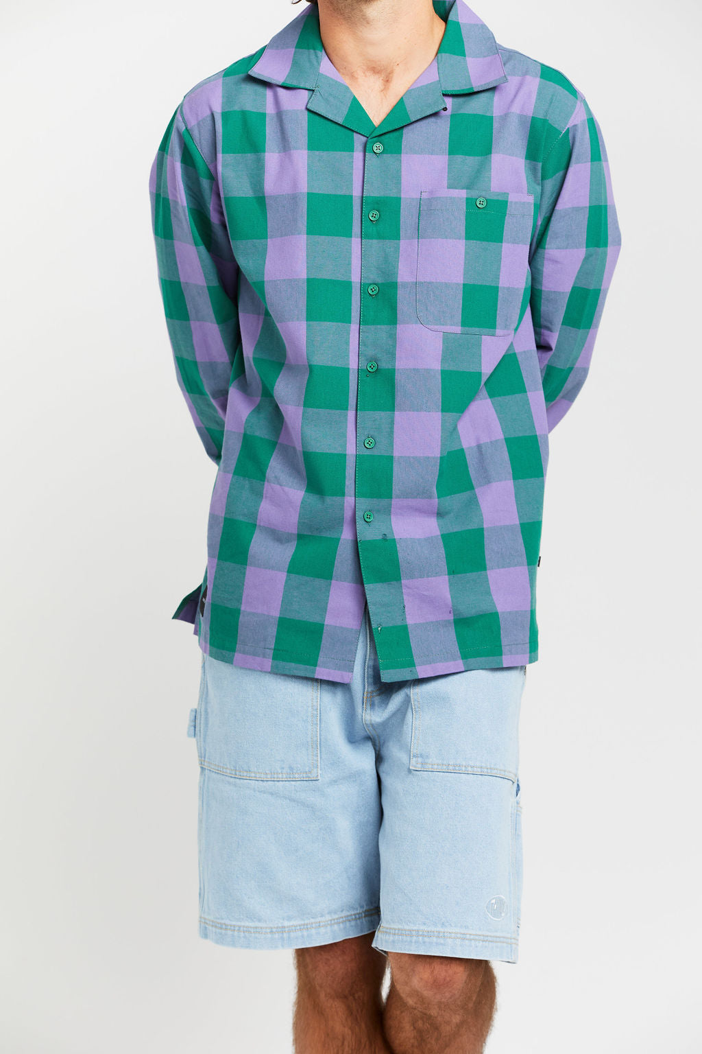 Long Sleeve Trope Shirt - Grape Malachite