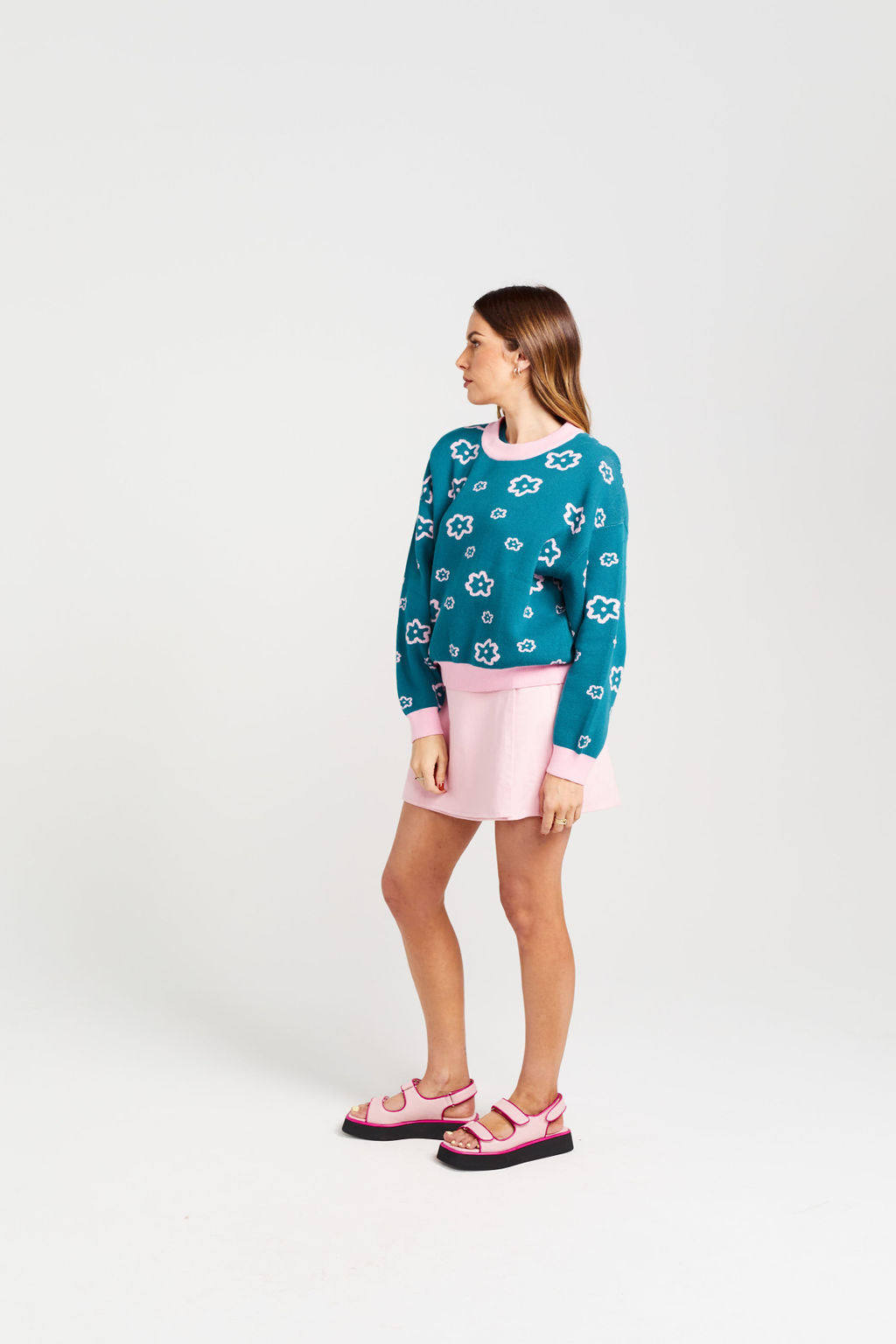 Rosie Jumper - Teal Candy