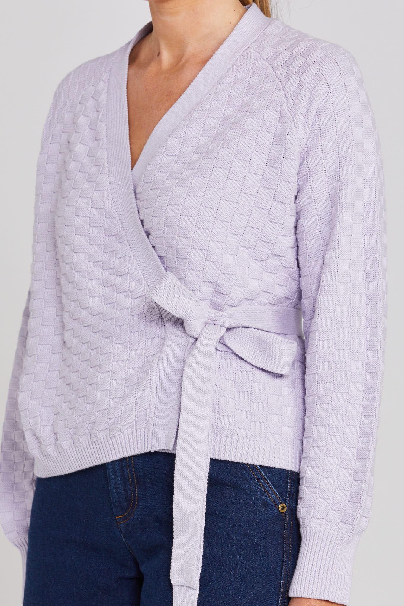 Wrapt Cardigan - Lilac