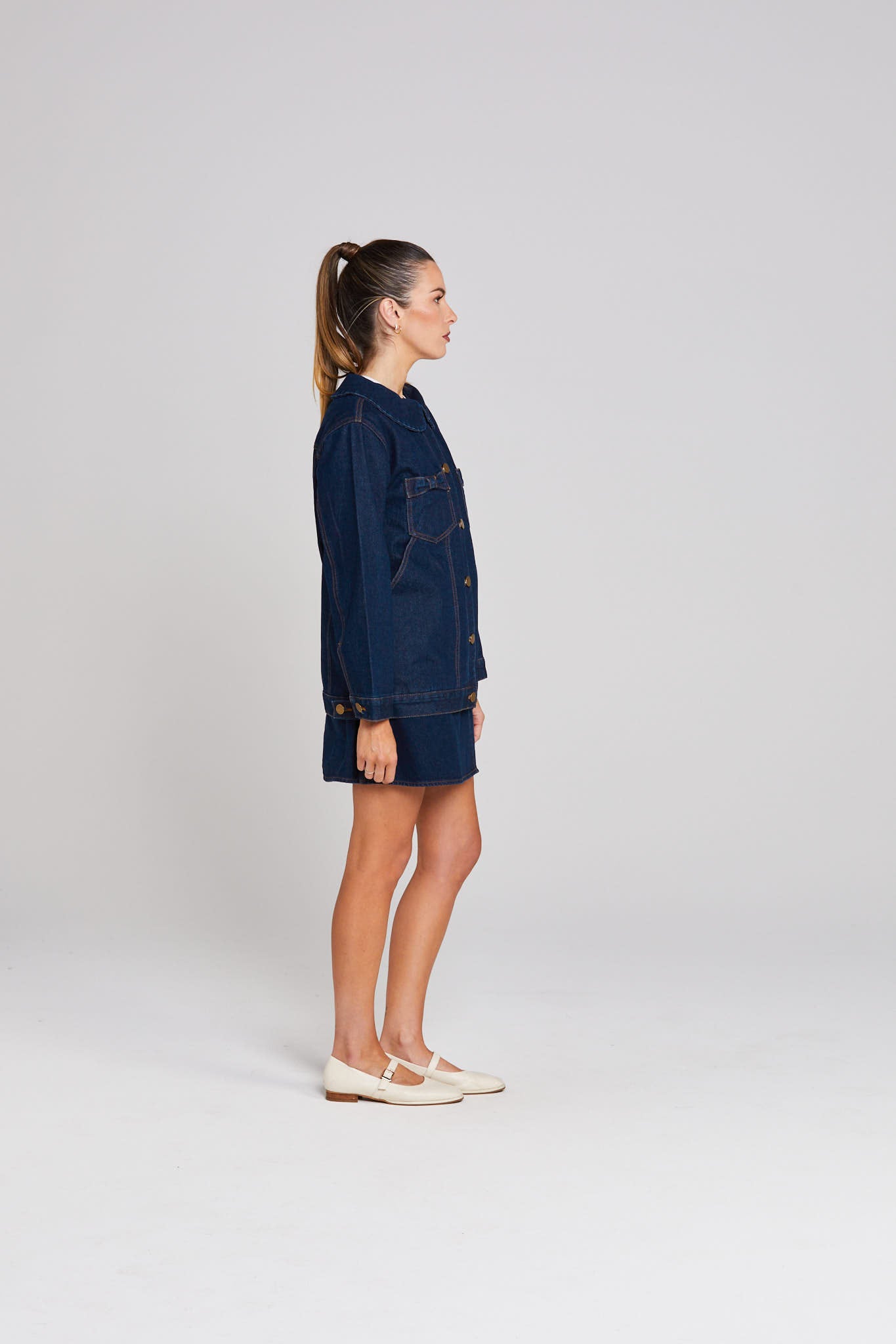 Coming Soon - Bowtique Shacket - Indigo Denim