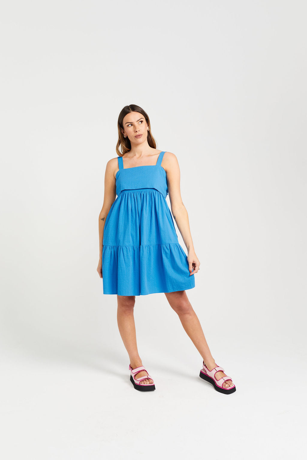 Zigged Dress - Marine