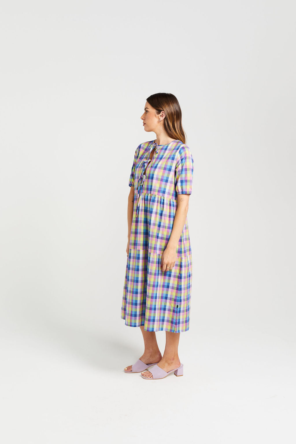 Tie Up Leah Dress - Summer Picnic