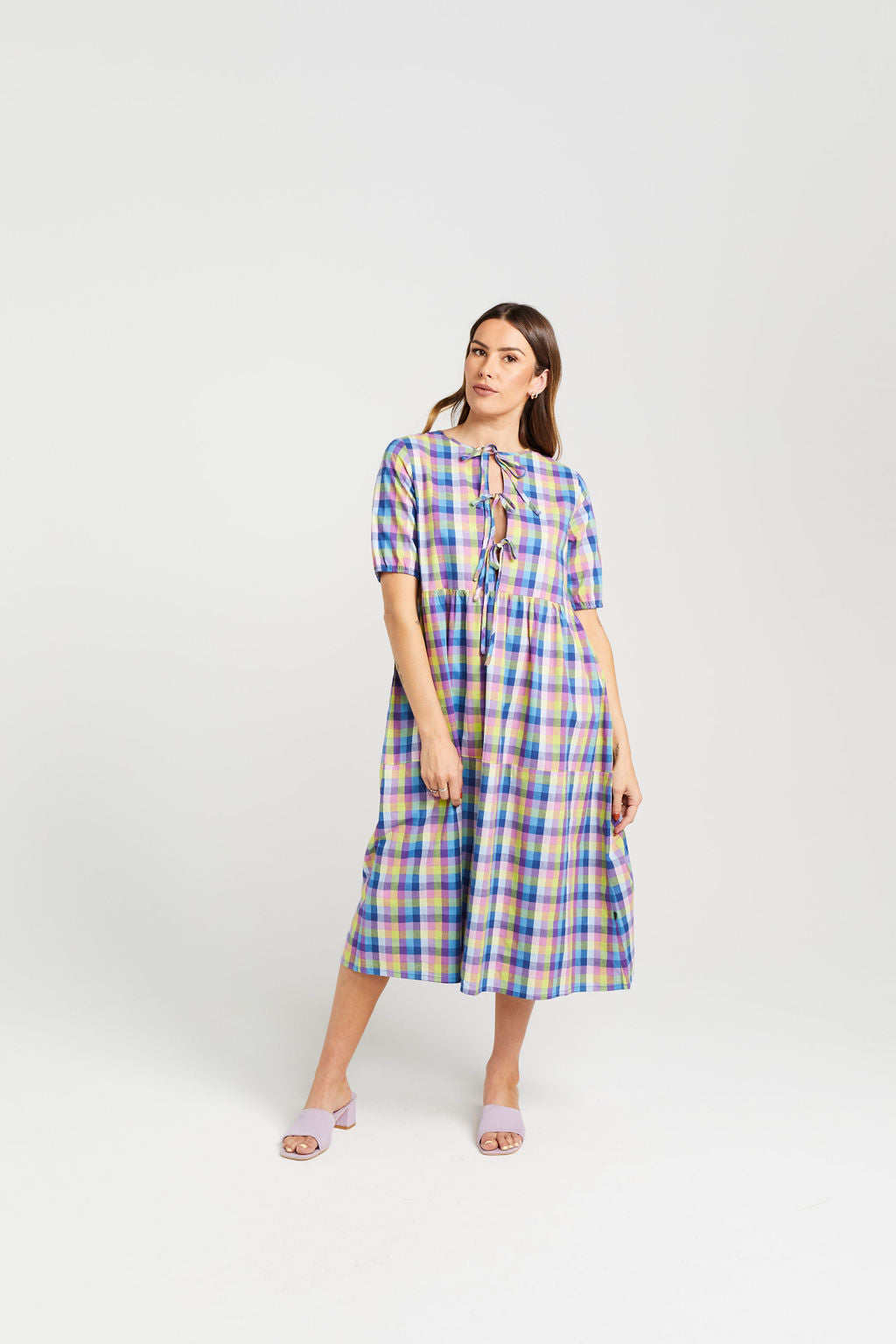 Tie Up Leah Dress - Summer Picnic