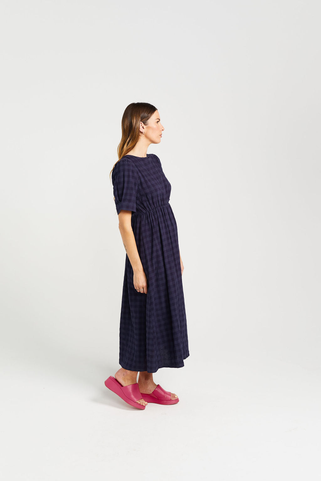 Dazzling Dress - Navy Check