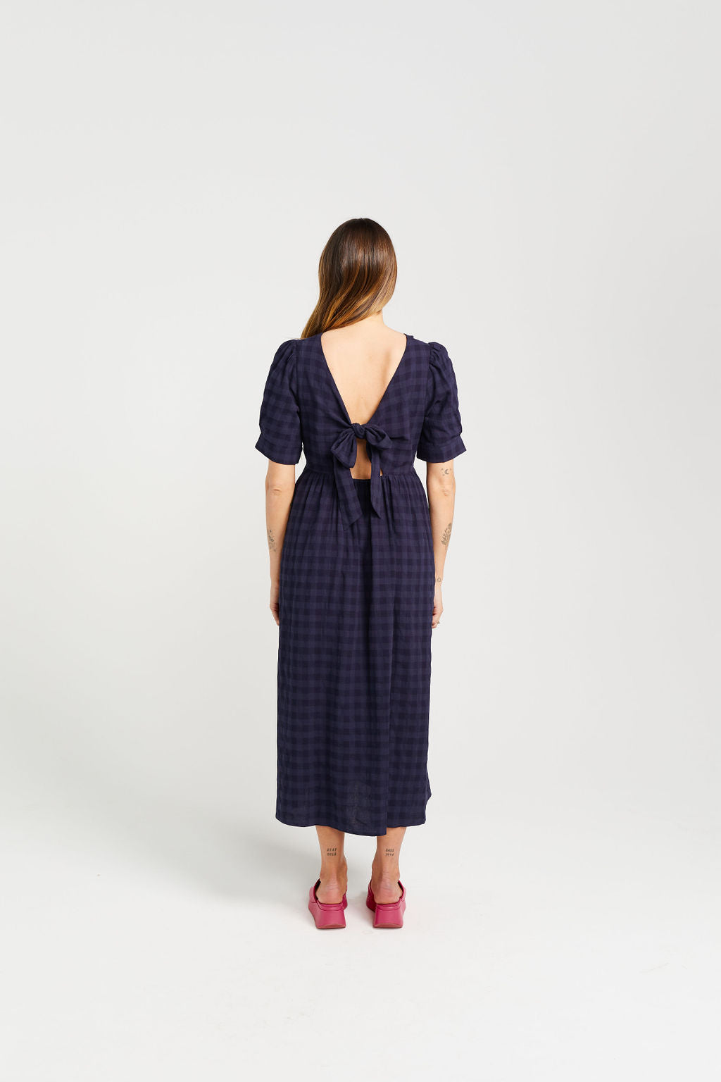 Dazzling Dress - Navy Check