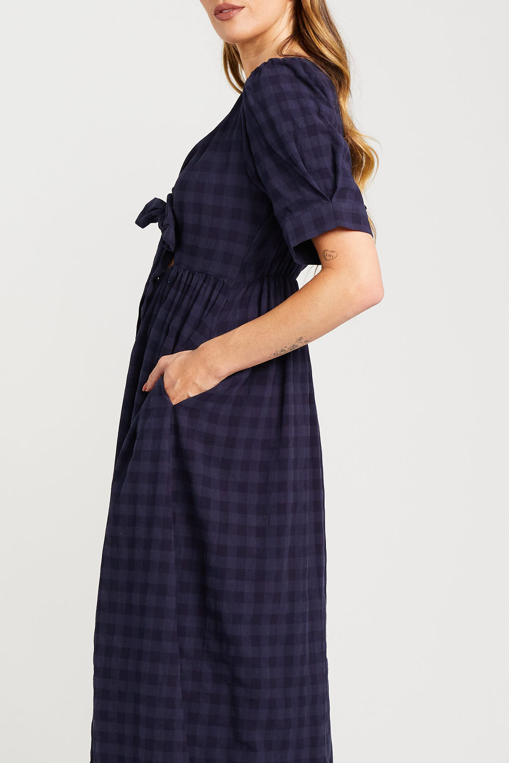 Dazzling Dress - Navy Check