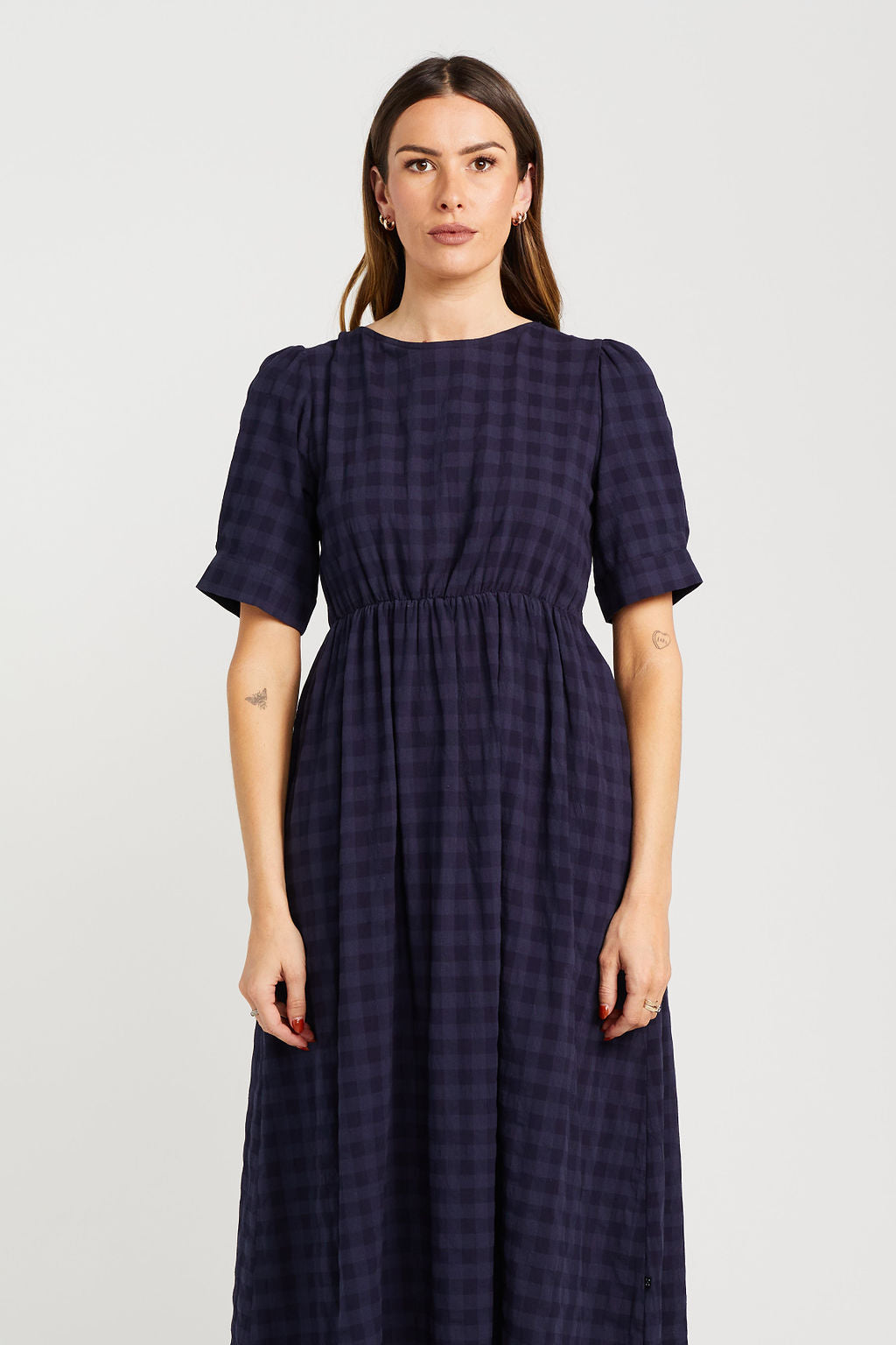 Dazzling Dress - Navy Check