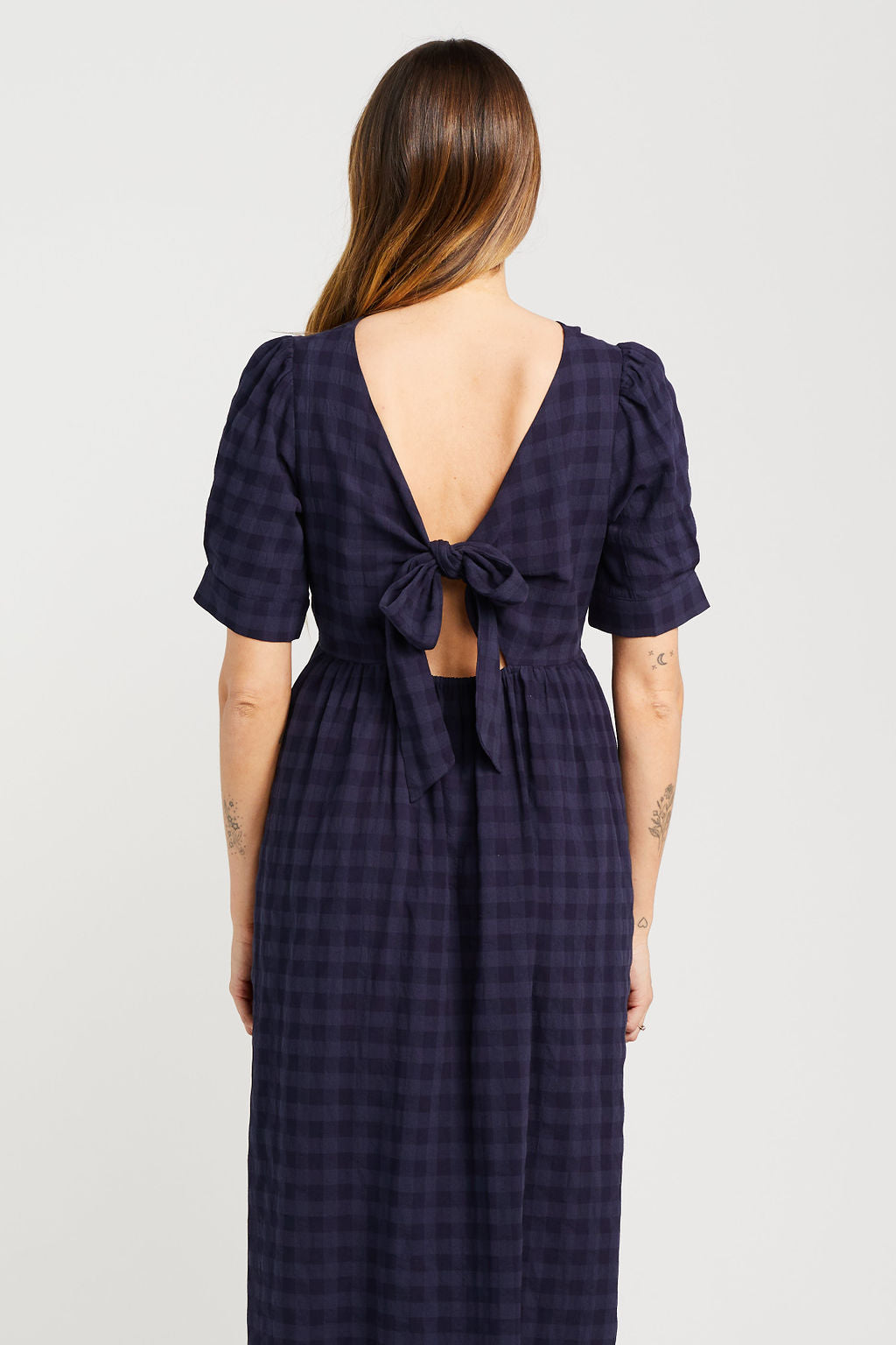 Dazzling Dress - Navy Check