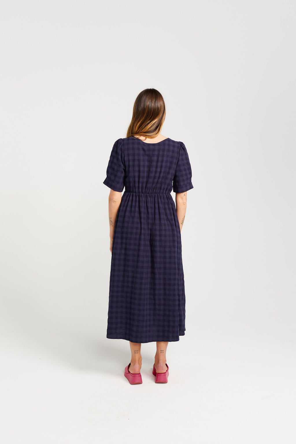 Dazzling Dress - Navy Check