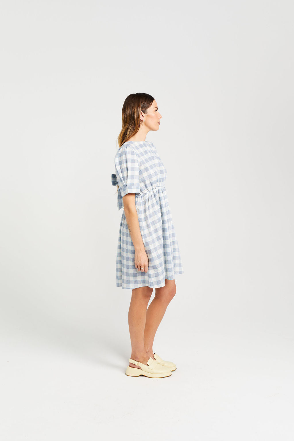 Dazzle Dress - Marine Check