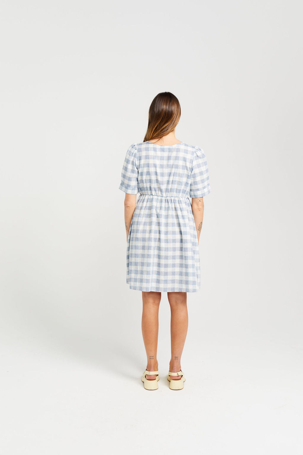 Dazzle Dress - Marine Check