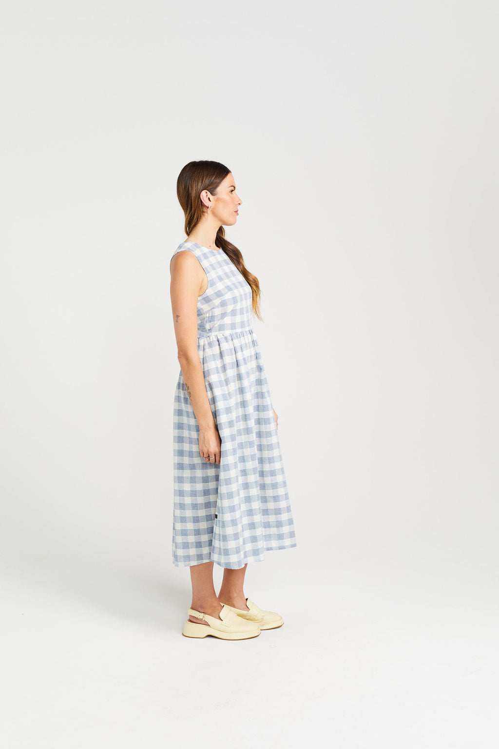 Kippah Dress - Marine Check