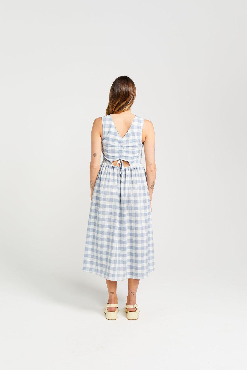 Kippah Dress - Marine Check