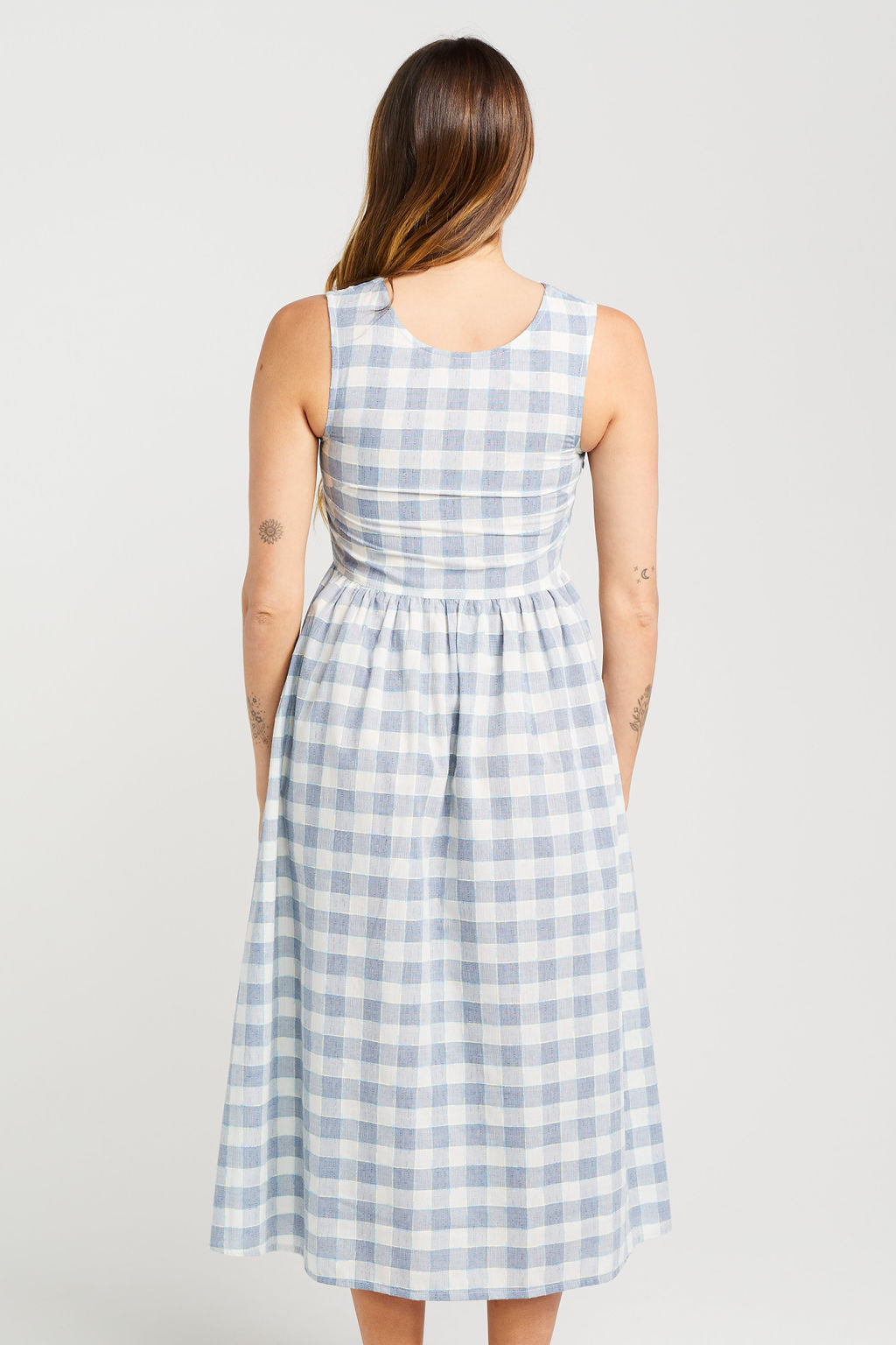 Kippah Dress - Marine Check