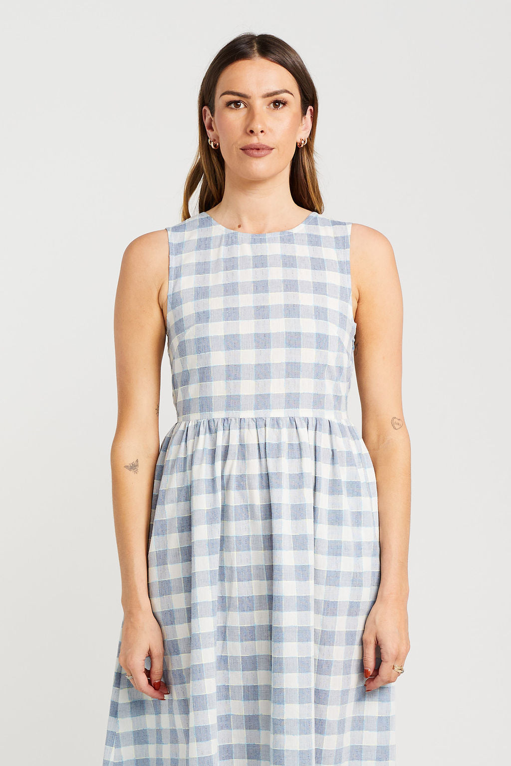 Kippah Dress - Marine Check