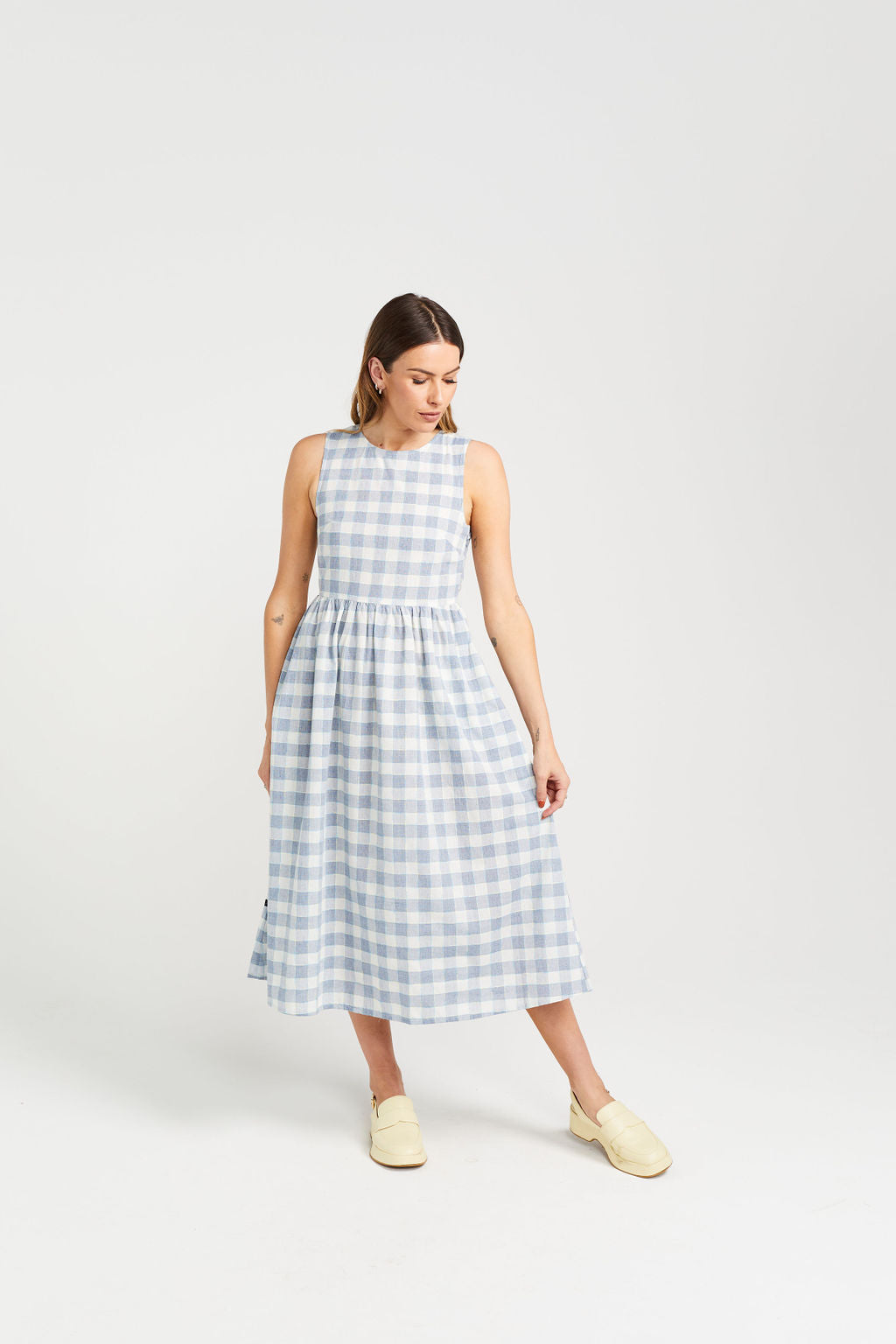 Kippah Dress - Marine Check