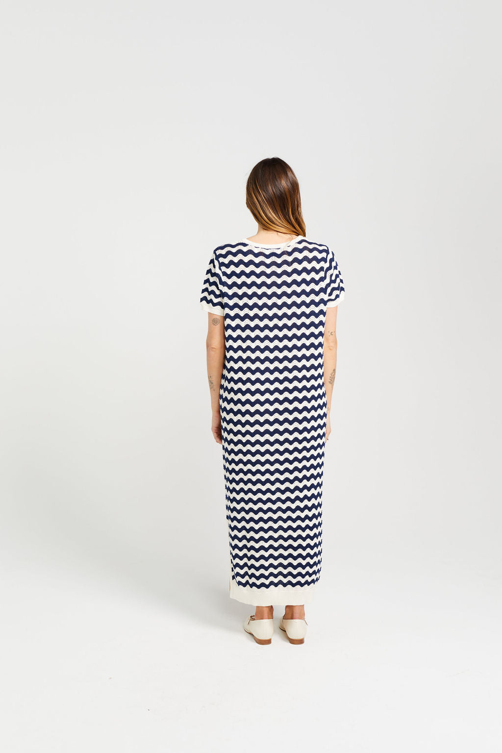 Squiggle Dress - Unbleached Navy