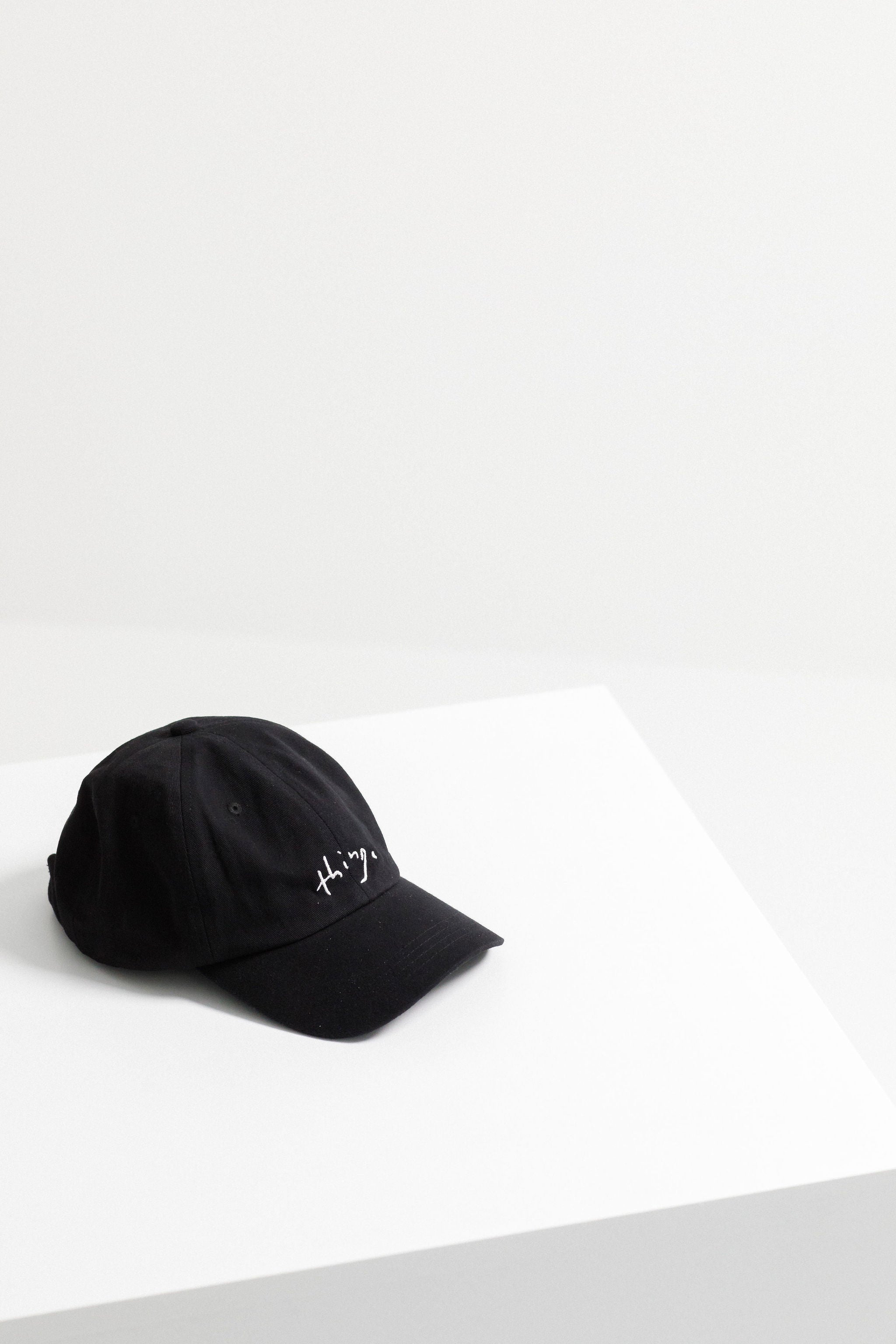 Idle Cap - Black With Thing Embroidery – Thing Thing