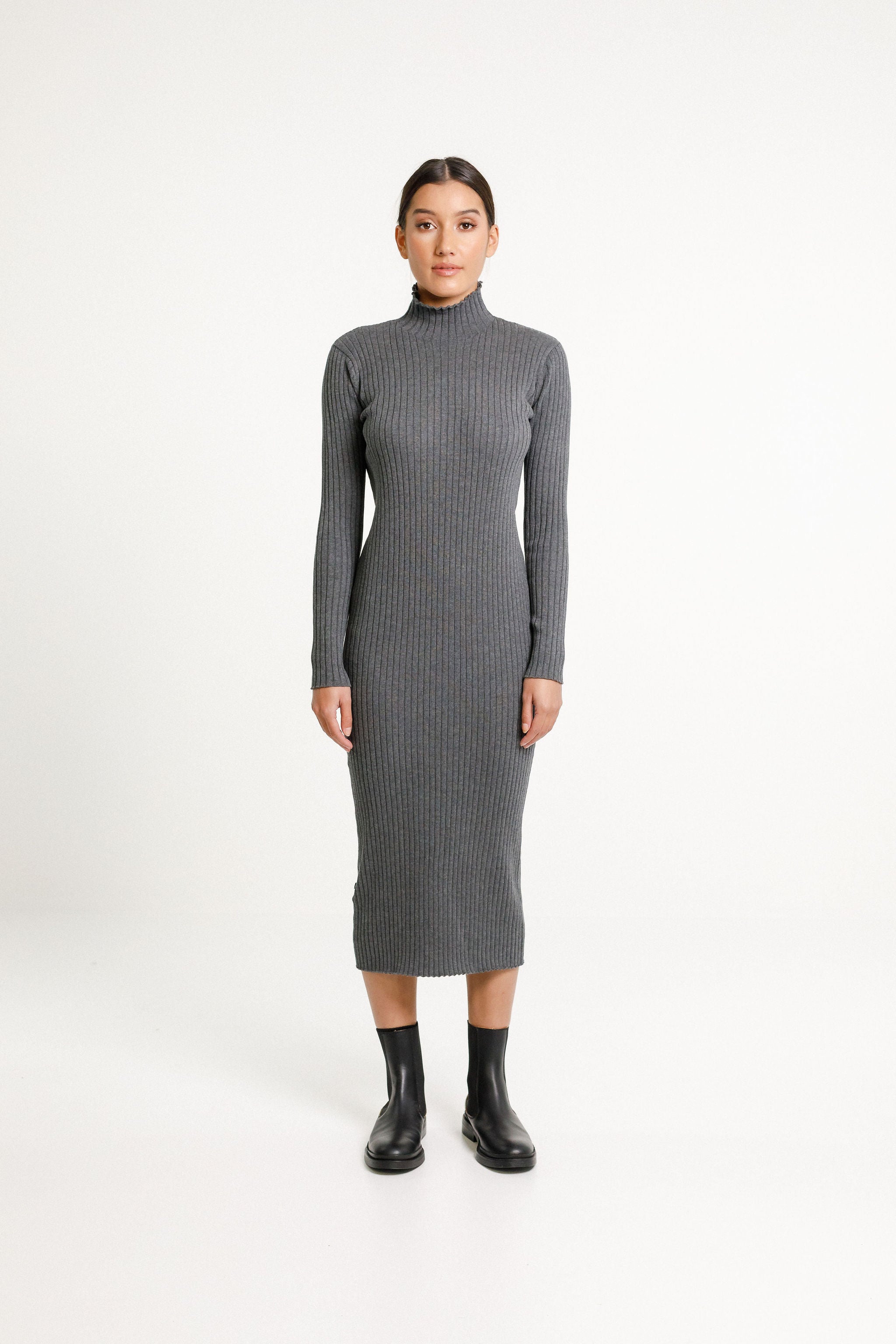 Turtle Neck Dress - Sale - Ash